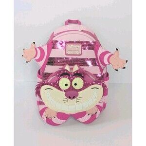 Loungefly Disney Mini Backpack  Alice Wonderland Cheshire Cat Sequins New w Tags